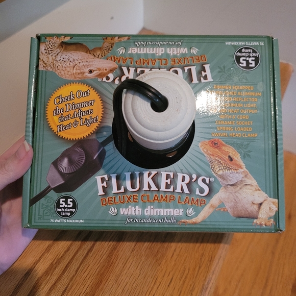 NEW Fluker's Deluxe Clamp Lamp with Dimmer - Picture 2 of 3